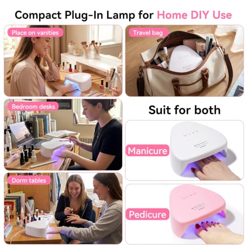 Makartt Compact Travel UV Nail Lamp for Gel Polish - White