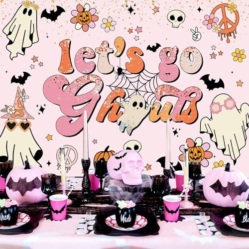 Halloween Ghouls Backdrop 7x5ft - Let's Go Ghouls Bachelorette Party Decor