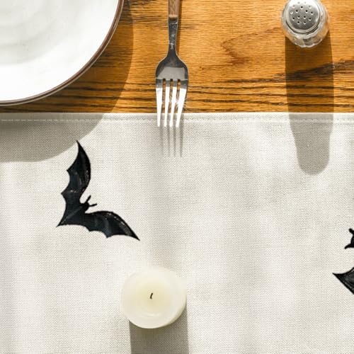 13 x 120 Inch Halloween Jack-O'-Lantern Pumpkin Ghost Spooky Table Runner Orange