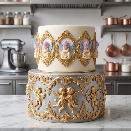 Angel Cherub Silicone Mold Set for Cake Decorating and Crafting - Style O