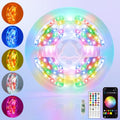 RGB USB Fairy Lights 50ft 150 LEDs with Remote & App Control, Music Sync, Timer, Indoor Holiday Decor