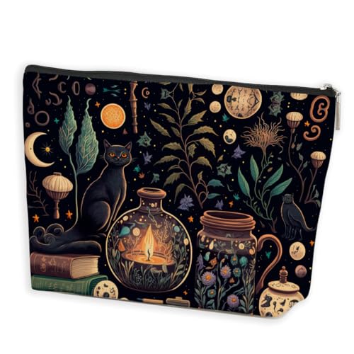 Halloween Makeup Bag Witchy Gifts Multicolor 0781 - Waterproof Travel Organizer