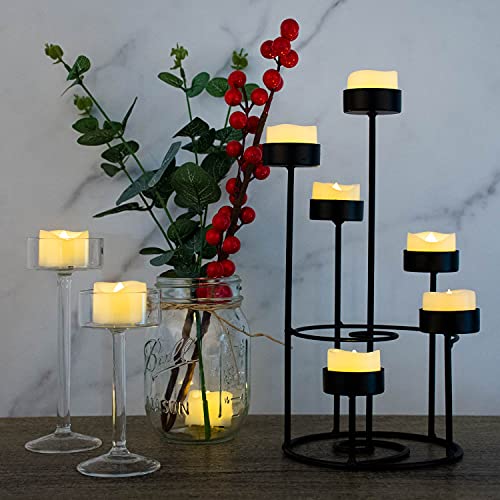Long Lasting LED Flameless Tea Lights 1.2 Inch Bulk Battery Operated Candles - Warm White