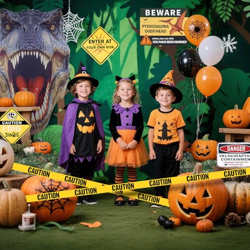 Halloween Dinosaur Trunk or Treat Car Decorations Kit - 13 Pieces, Reusable & Car-Safe