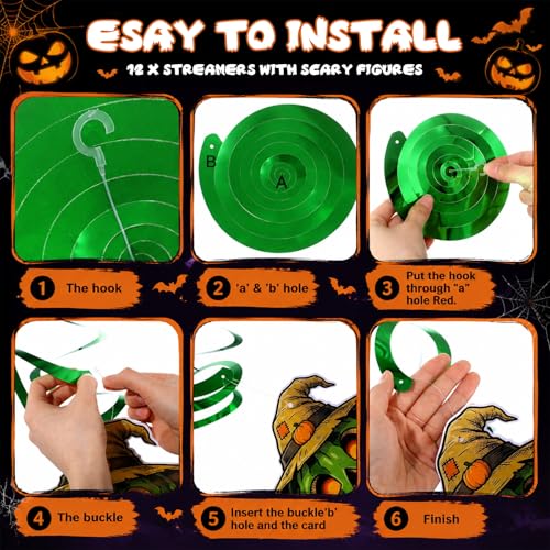 Summer Halloween Banner Decorations Set with Honeycomb Balls & Tropical Charms