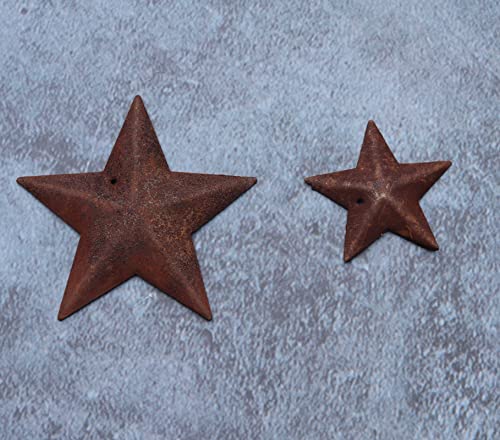 30 Pcs Vintage Rustic Metal Barn Star with Hole - 3 cm