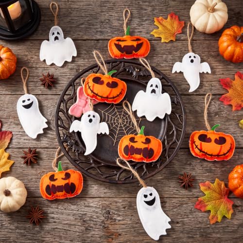 24 Pcs Halloween Felt Tree Ornaments Ghost Pumpkin Hanging Decor - Variation of THIS listing