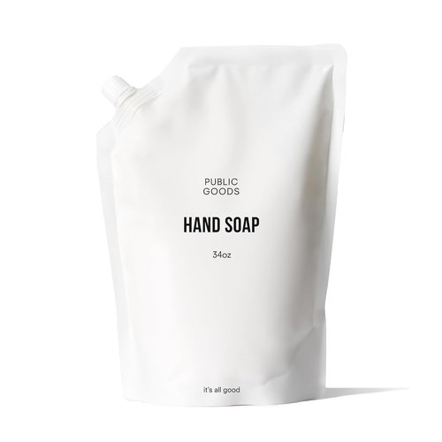Public Goods Hand Soap - Natural Essential Oil Cleansing Soap for Kitchen & Bathroom | 34 Fl Oz Refill