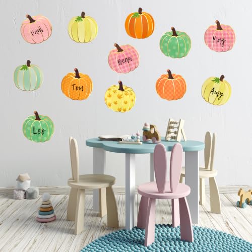 Gold Foil Pumpkin Cutouts for Fall & Thanksgiving Decor - 54 Pieces