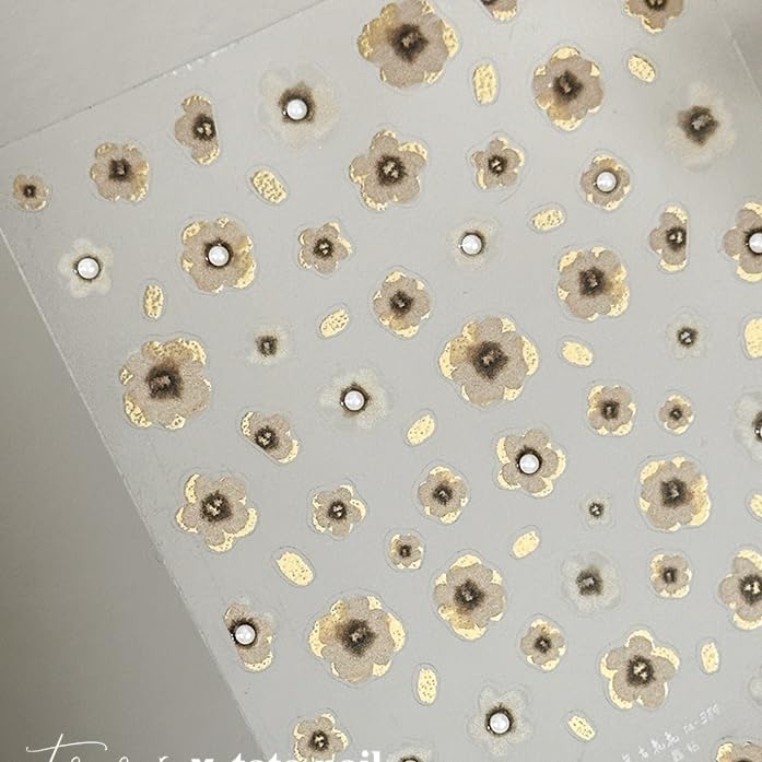 Nail Art Stickers 3D Embossed Self-Adhesive for DIY Nails - Leopard Bloom
