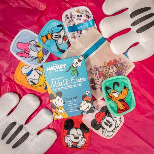 MakeUp Eraser Set - Mickey & Friends 7 Count Reusable Water Makeup Remover Cloths
