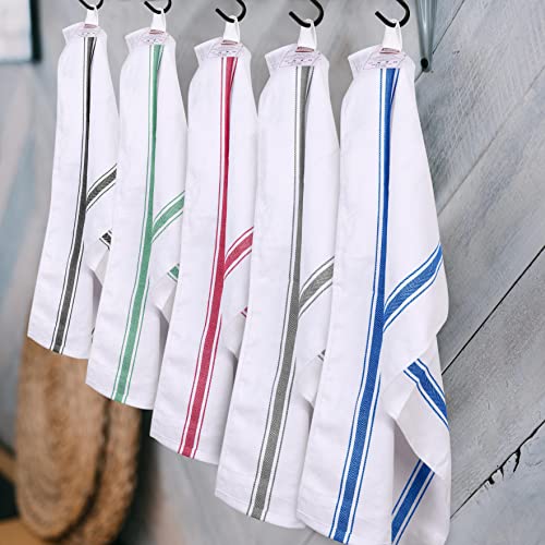 Utopia Towels Black Kitchen Dish Towels 12 Pack - 15x25 Inch Cotton