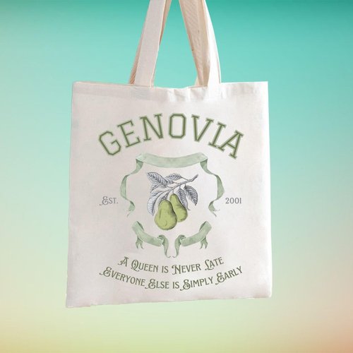 TSOTMO Comedy Movie Tote Bag Gift - Genovia Inspired Movie Fan Gift (GENOVIA EST 2001 tote)