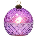 Purple Flameless LED Candles - Battery Operated Flickering Jar Lights for Holiday & Home Decor