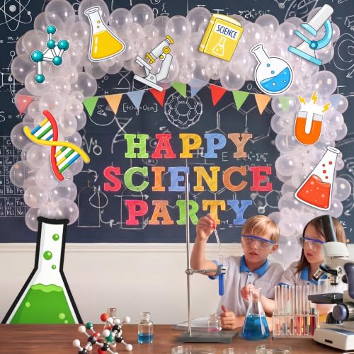 Science Party Decorations Kit with Balloon Arch and Lab Props - 213 Pieces