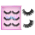 Dramatic 3D Mink Eyelashes - 18mm Fluffy Full Volume Doll Look - Dream Variation