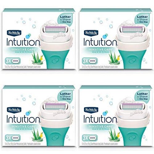 NEW Schick Intuition Sensitive Care Moisturizing Razor Blade Refills for Women with Natural Aloe 12 Count (Limited Edition)