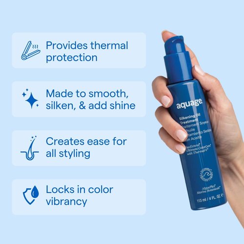 Aquage SeaExtend Silkening Oil Treatment - Nourishing Hair Oil for Smooth, Shiny Locks