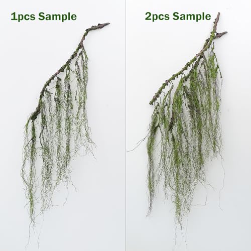 63 Inch Faux Willow Tree Branches with Hanging Moss for Halloween Decor