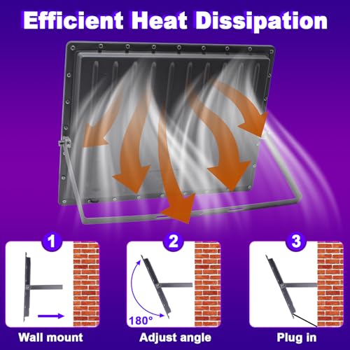 Eleganted XL-200 200W Black Light Flood Light UV Party Stage Outdoor Indoor
