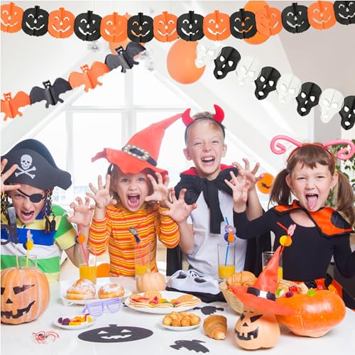 Halloween Party Decorations Kit with Banners, Hanging Swirls & Ghost Pumpkin Streamers
