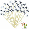 Soccer Ball Cocktail Picks - Black & White, 4.7 Inches, 120 Pcs