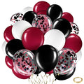 Balloon Kit 60 Pcs Latex Halloween Balloons Black Red White Confetti Decorations