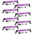 8 Pack 42W Black Light Bar Set for Halloween Parties and Glow Events - Plug & Switch