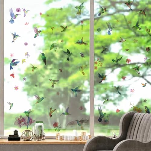 Hummingbird Wall Decals Set Waterproof Self-Adhesive Home Decor