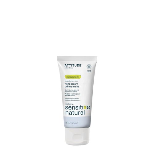ATTITUDE Hand Cream - Sensitive Skin Formula with Oat | EWG Verified, Vegan, Unscented, 2.5 Fl Oz