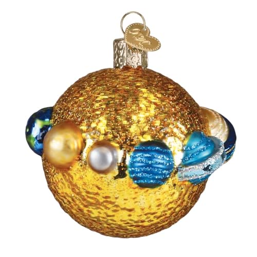 Solar System Glass Ornament - Handcrafted Christmas Tree Decoration, Outer Space Collection