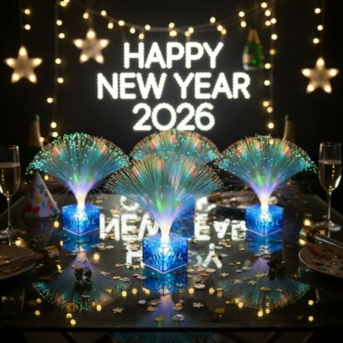 16 Pcs Mini Fiber Optic Lamps - 6 Inch Color-Changing Party Favors