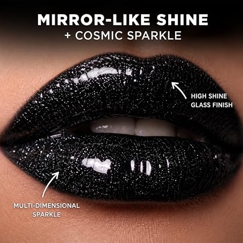 Black Shimmer Lip Gloss - Hydrating Glossy Lip Topper - Ivony Variation