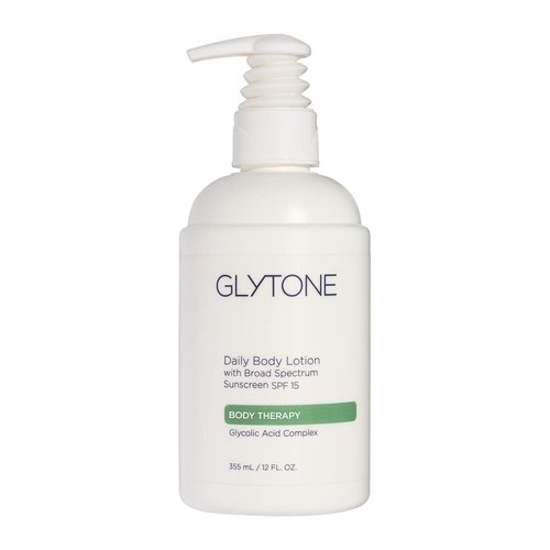Glytone Daily Body Lotion with SPF 15 - Broad Spectrum Moisturizer with Glycolic Acid & Shea Butter - 12 oz