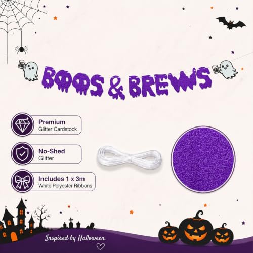 Halloween Banner 6FT Glitter Banners for Parties & Decorations