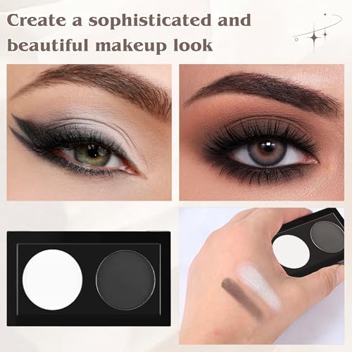 Dual Eyeshadow Palette - White Matte & Black Matte - Neutral & Versatile Shades