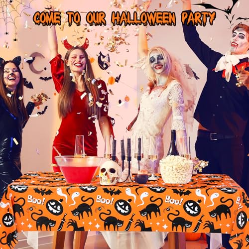 Halloween Ghost Tablecloth 54x108 Inches - Spooky Boo Day Decor