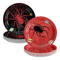 ReBlack Hero Spider Theme Paper Plates 9 Inch - 50 Pack, Party Supplies