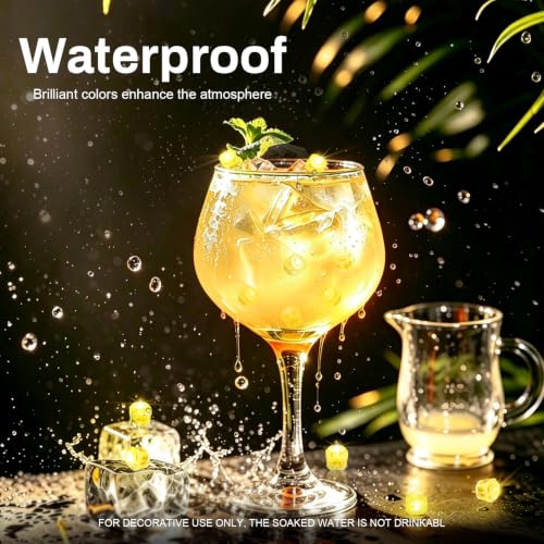 Mini Diamond LED String Lights Waterproof Battery Operated - Yellow, 48 pcs