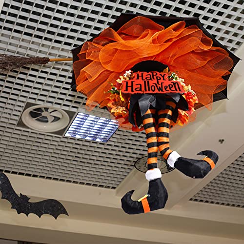 Halloween Witch Legs Decorations with Hat and Sign - Spooky Party Decor
