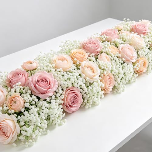 Baby's Breath Artificial Flowers 300 Pcs - Real Touch White Fake Floral Bouquet