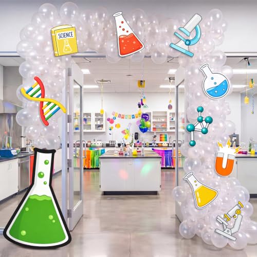 Science Party Decorations Kit with Balloon Arch and Lab Props - 213 Pieces