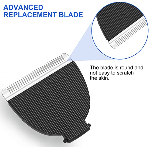 3 Pack Replacement Blades Compatible with Meridian Trimmer, Hygienic Ceramic Replacement Blades Compatible with Meridian Body Trimmer (Onyx & Sage), Black