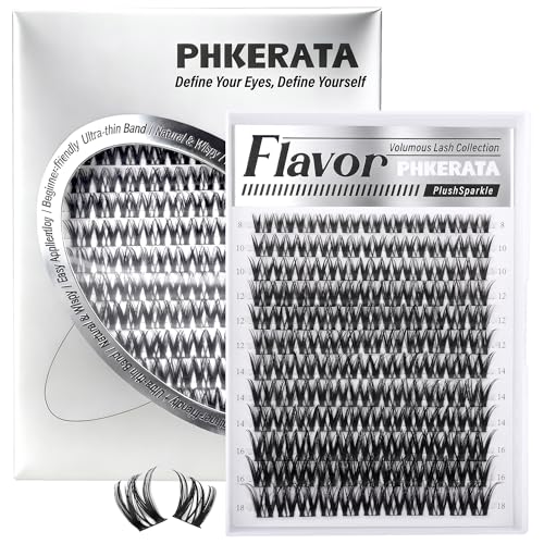 Flora Lash Clusters Wispy Eyelash Extensions 8-18mm Natural Look - PHKERATA