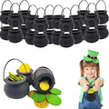 48-Pack Black Candy Cauldron Kettles for Party Decorations – Halloween & St. Patrick's Day