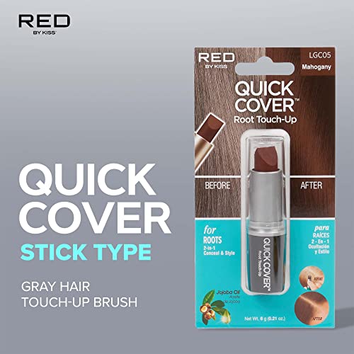 Brown Root Concealer Stick for Gray Hair & Beard - Water-Resistant, Easy Application, Long-Lasting - 1 Pack