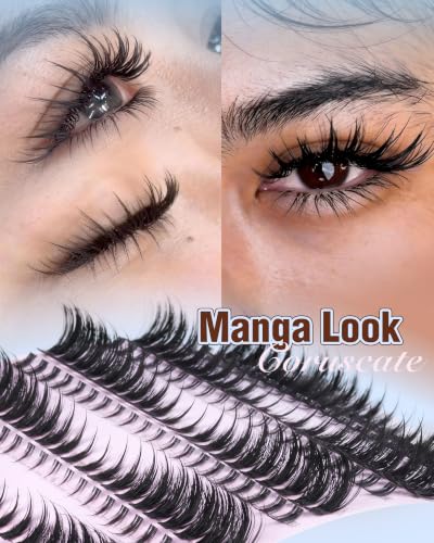 Manga Lash Clusters Spiky 06 - Anime Eyelash Clusters with Bottom Lashes