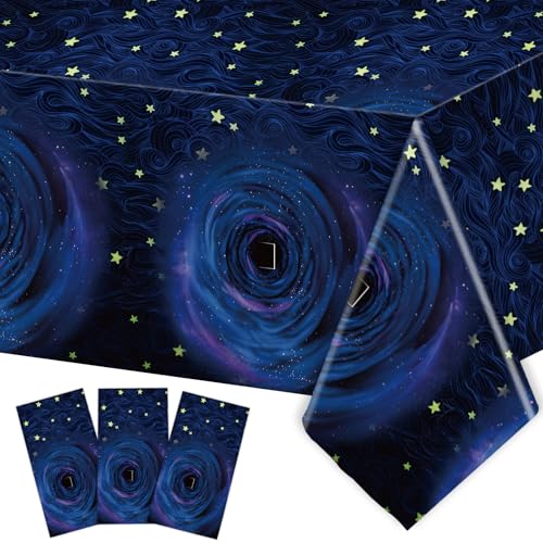 Party Tablecloths 3-Pack - Cartoon Movie Horror Samhain Theme, 108x54 Inch