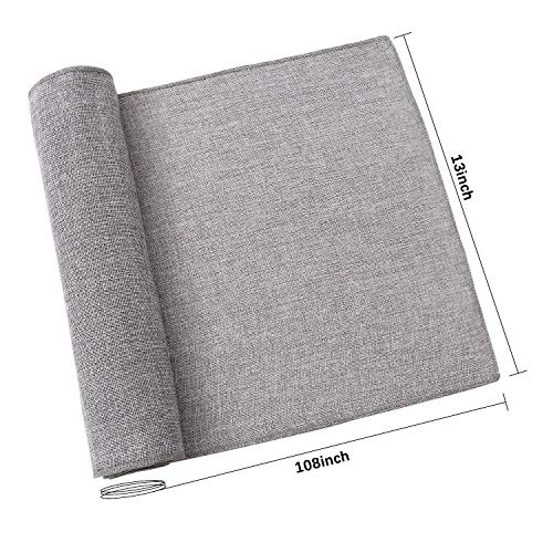 Gray Burlap Table Runner 13x108 Inch Set of 2 - Farmhouse & Wedding Decor