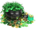 St. Patrick's Day Pot of Gold Set with Cauldron Coins Garland & Sequins